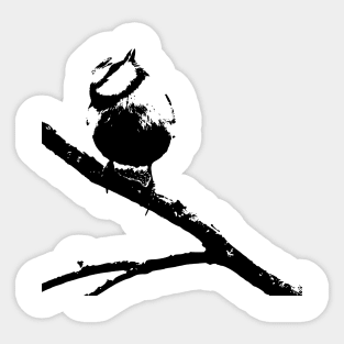 monochrome cute bird Sticker